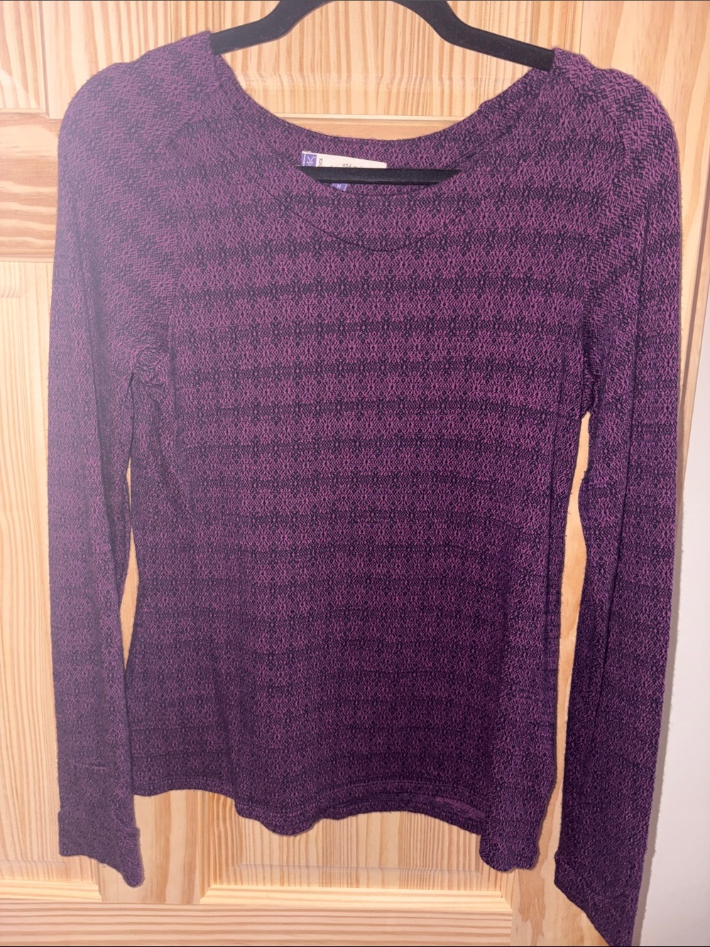 ibex Long-Sleeve Knit Tee in Deep Purple